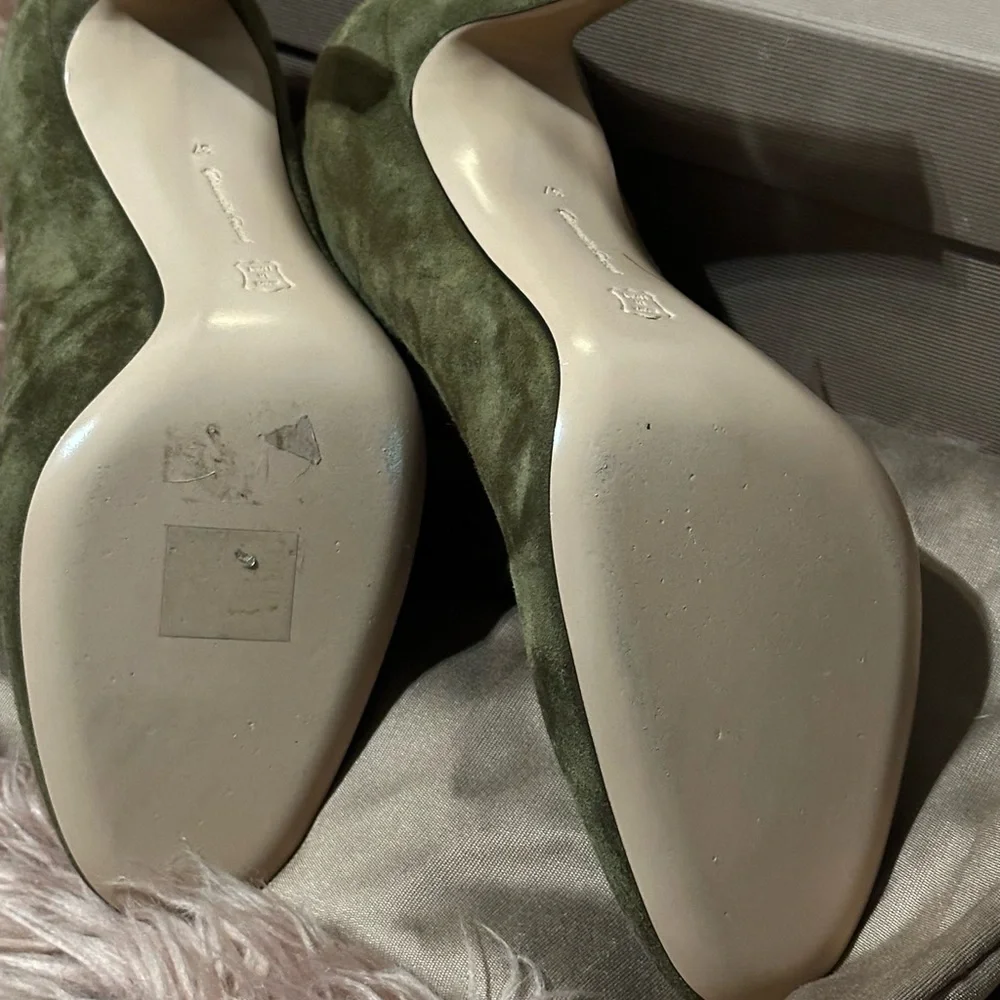 Gianvito Rossi Green Velvet Ankle Boots - Picture 2 of 4